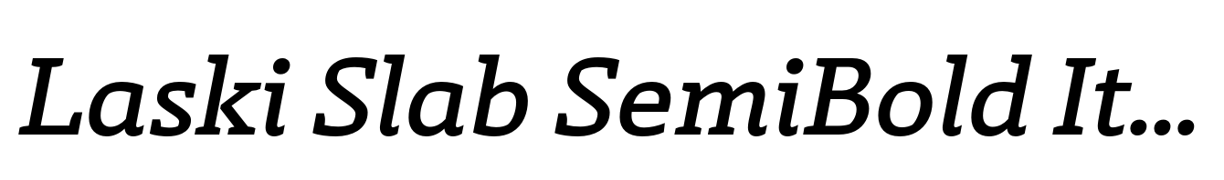 Laski Slab SemiBold Italic